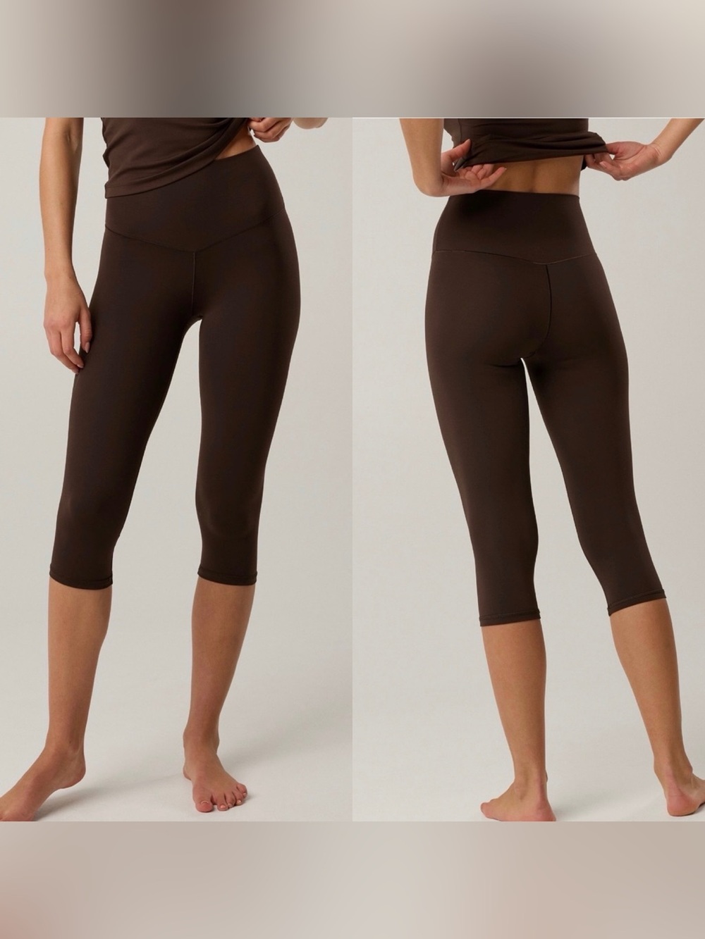 Offline by Aerie Brown Real Me Xtra High-Rise Capri Leggings Size Large NWT